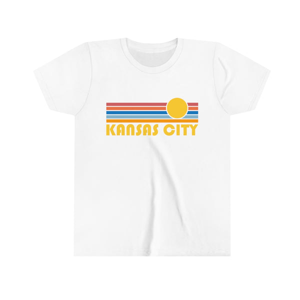 Kansas City Youth T-Shirt - Retro Sun Missouri Kid's TShirt