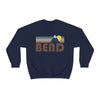 Bend, Oregon Sweatshirt - Fall Retro Mountain Unisex Crewneck Bend Sweatshirt