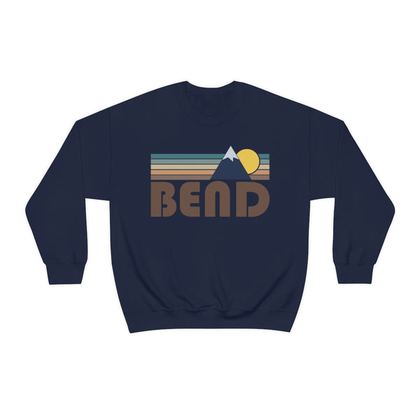 Bend, Oregon Sweatshirt - Fall Retro Mountain Unisex Crewneck Bend Sweatshirt