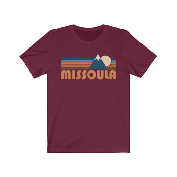 Missoula, Montana T-Shirt - Retro Mountain Adult Unisex Missoula T Shirt
