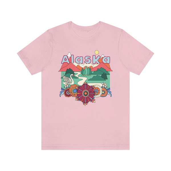 Alaska Shirt, Alaska Retro T-Shirt, Hippie Style Alaska tee, Alaska Mountain Shirt