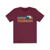 Telluride, Colorado T-Shirt - Retro Mountain Adult Unisex Telluride T Shirt
