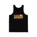 Detroit, Michigan Tank Top - Unisex Detroit Tank Top Retro Sun-3