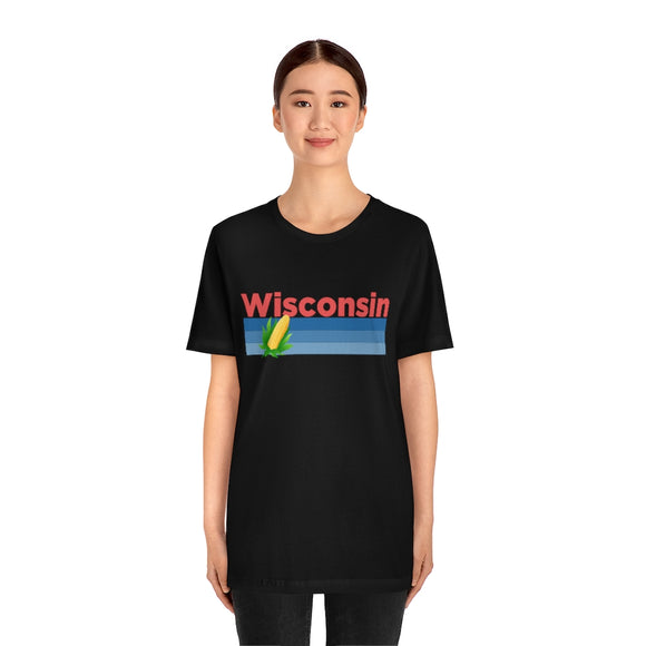 Wisconsin T-Shirt - Retro Corn Unisex Wisconsin Shirt