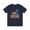 Irvine, California T-Shirt - Retro Palm Tree & Beach Unisex Irvine Shirt