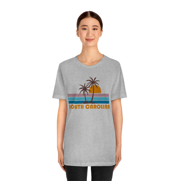 South Carolina T-Shirt - Retro Palm Tree Unisex South Carolina Shirt