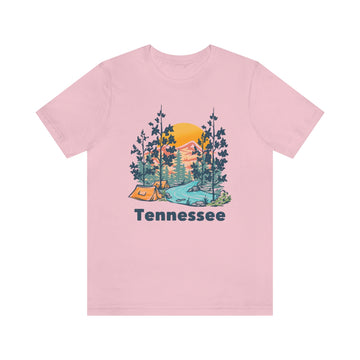 Buy pink Tennessee T-Shirt - Mountain Illustration Unisex Tennessee Shirt