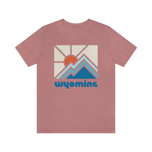 Wyoming Shirt, Wyoming Retro T-Shirt, Colorful Wyoming tee, Wyoming Mountain Shirt