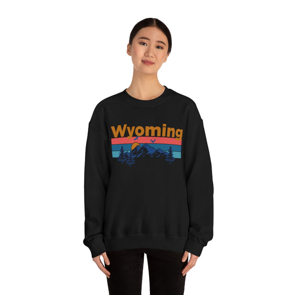 Wyoming Sweatshirt - Mountain & Birds Unisex