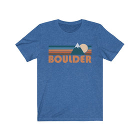 Boulder, Colorado T-Shirt - Retro Mountain Adult Unisex Boulder T Shirt