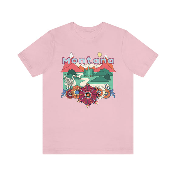 Montana Shirt, Montana Retro T-Shirt, Hippie Style Montana tee, Montana Mountain Shirt