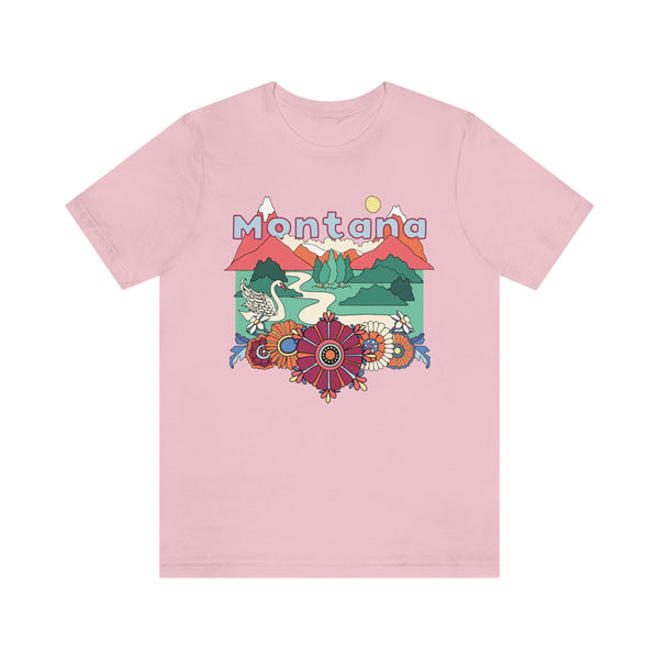 Montana Shirt, Montana Retro T-Shirt, Hippie Style Montana tee, Montana Mountain Shirt