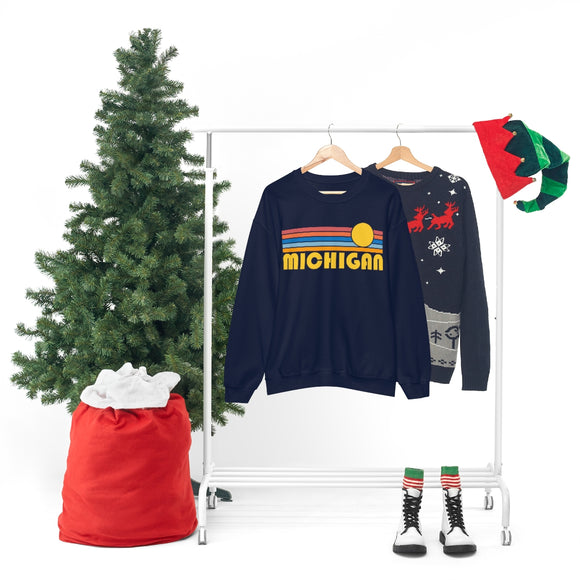 Michigan Sweatshirt - Retro Sunrise Unisex