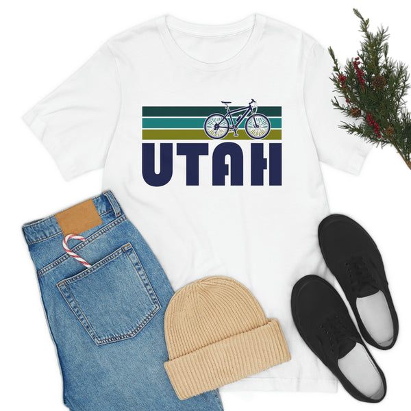 Utah T-Shirt - Retro Mountain Bike Adult Unisex Utah T Shirt