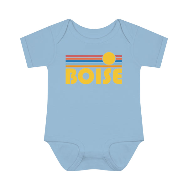 Boise Baby Bodysuit - Retro Sun Boise, Idaho Baby Bodysuit