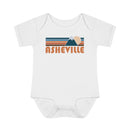 Asheville Baby Bodysuit - Retro Mountain Asheville, North Carolina Baby Bodysuit-4