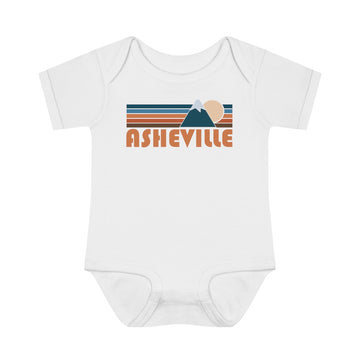Buy white Asheville Baby Bodysuit - Retro Mountain Asheville, North Carolina Baby Bodysuit
