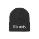 Illinois Knit Beanie - Adult Embroidered Snowflake Illinois Knit Hat-9