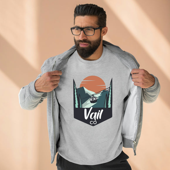 Premium Vail, Colorado Crewneck Sweatshirt - Retro Unisex Sweatshirt