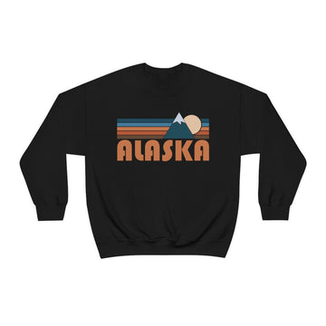 Buy black Alaska Sweatshirt - Retro Mountain Unisex