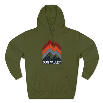 Buy army-green Premium Sun Valley, Idaho Hoodie - Retro Unisex Sweatshirt