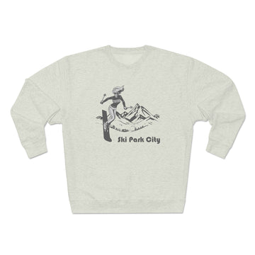 Buy oatmeal-heather Premium Park City, Utah Crewneck Sweatshirt - Retro Unisex Sweatshirt