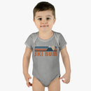 Ski Bum Baby Bodysuit - Retro Mountain Ski Bum Baby Bodysuit-8