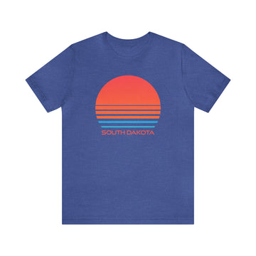 Buy heather-true-royal South Dakota T-Shirt - Retro 80s Unisex South Dakota Shirt