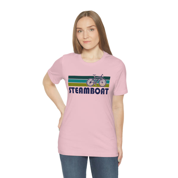 Steamboat T-Shirt - Retro Mountain Bike Adult Unisex Steamboat, Colorado T Shirt