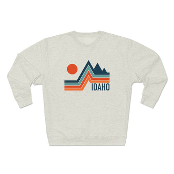 Buy oatmeal-heather Premium Idaho Hoodie - Retro Unisex Sweatshirt