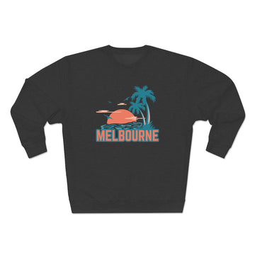 Buy charcoal-heather Premium Melbourne, Florida Sweatshirt - Unisex Premium Crewneck Sweatshirt