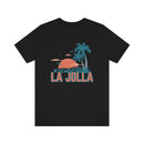 La Jolla, California T-Shirt - Retro Palm Tree & Beach Unisex La Jolla Shirt-17