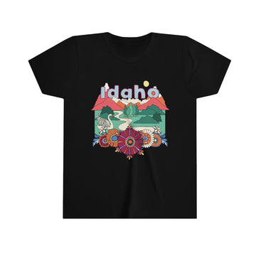 Buy black Idaho Youth T-Shirt - Boho Idaho Kid's TShirt