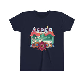 Aspen Youth T-Shirt - Boho Colorado Kid's TShirt