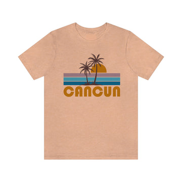 Cancun, Mexico T-Shirt - Retro Palm Tree Unisex Cancun Shirt