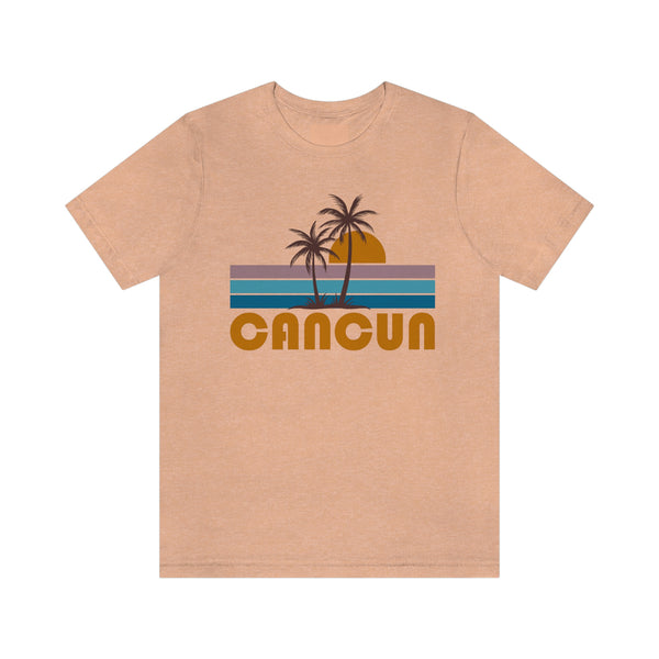 Cancun, Mexico T-Shirt - Retro Palm Tree Unisex Cancun Shirt