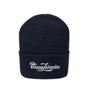 Pennsylvania Beanie - Adult Hand Lettered Embroidered Pennsylvania Knit Hat-2
