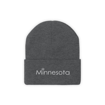Buy graphite-heather Minnesota Knit Beanie - Adult Embroidered Snowflake Minnesota Knit Hat