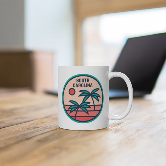 South Carolina Mug, Ceramic South Carolina Mug, South Carolina Coffee Mug