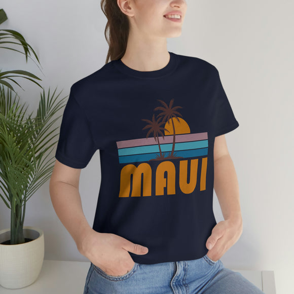 Maui, Hawaii T-Shirt - Retro Palm Tree Unisex Maui Shirt