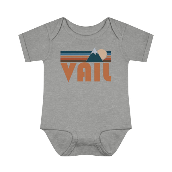 Vail Baby Bodysuit - Retro Mountain Vail, Colorado Baby Bodysuit