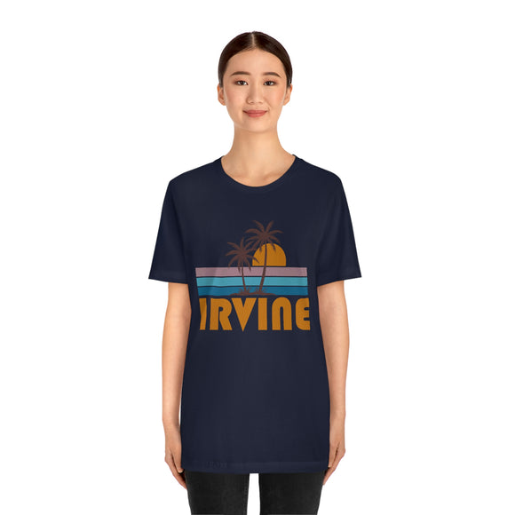 Irvine, California T-Shirt - Retro Palm Tree Unisex Irvine Shirt