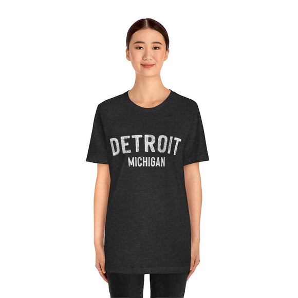 Detroit, Michigan Shirt - Paint Text Unisex Detroit T-Shirt
