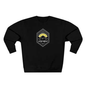 Buy black Premium Vermont Crewneck Sweatshirt - Retro Unisex Sweatshirt