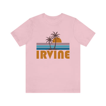 Buy pink Irvine, California T-Shirt - Retro Palm Tree Unisex Irvine Shirt