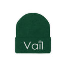 Vail, Colorado Knit Beanie - Adult Embroidered Snowflake Vail Knit Hat-13