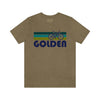 Golden T-Shirt - Retro Mountain Bike Adult Unisex Golden, Colorado T Shirt