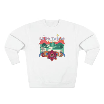 Buy white Premium Lake Tahoe, California Crewneck Sweatshirt - Retro Unisex Sweatshirt