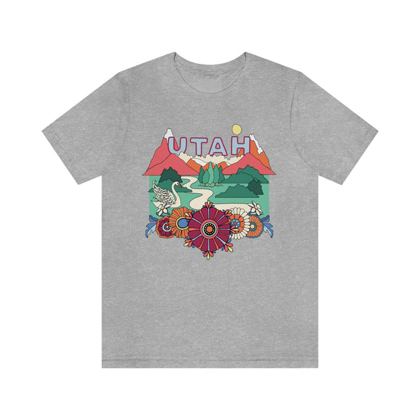 Utah Shirt, Utah Retro T-Shirt, Hippie Style Utah tee, Utah Mountain Shirt