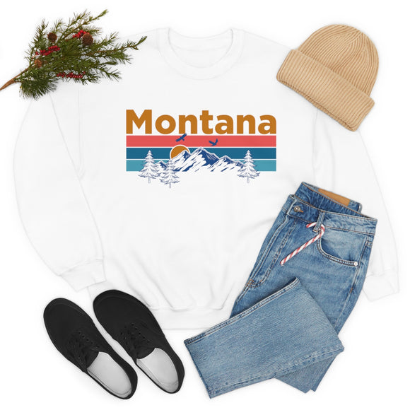 Montana Sweatshirt - Mountain & Birds Unisex